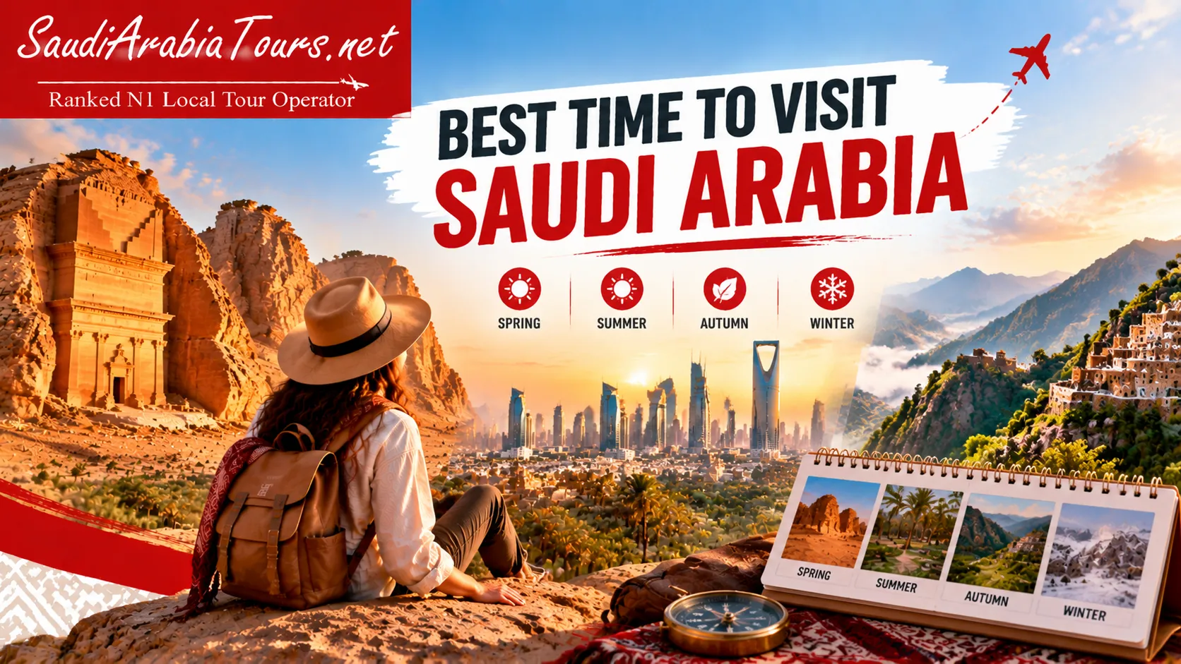 Best time to visit Saudi Arabia seasonal travel banner