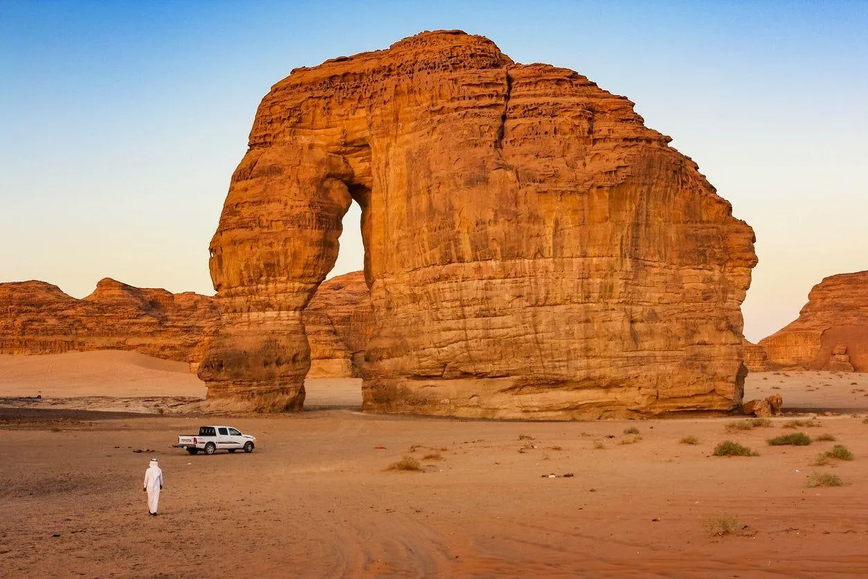 Elephant Rock landmark AlUla daytime landscape