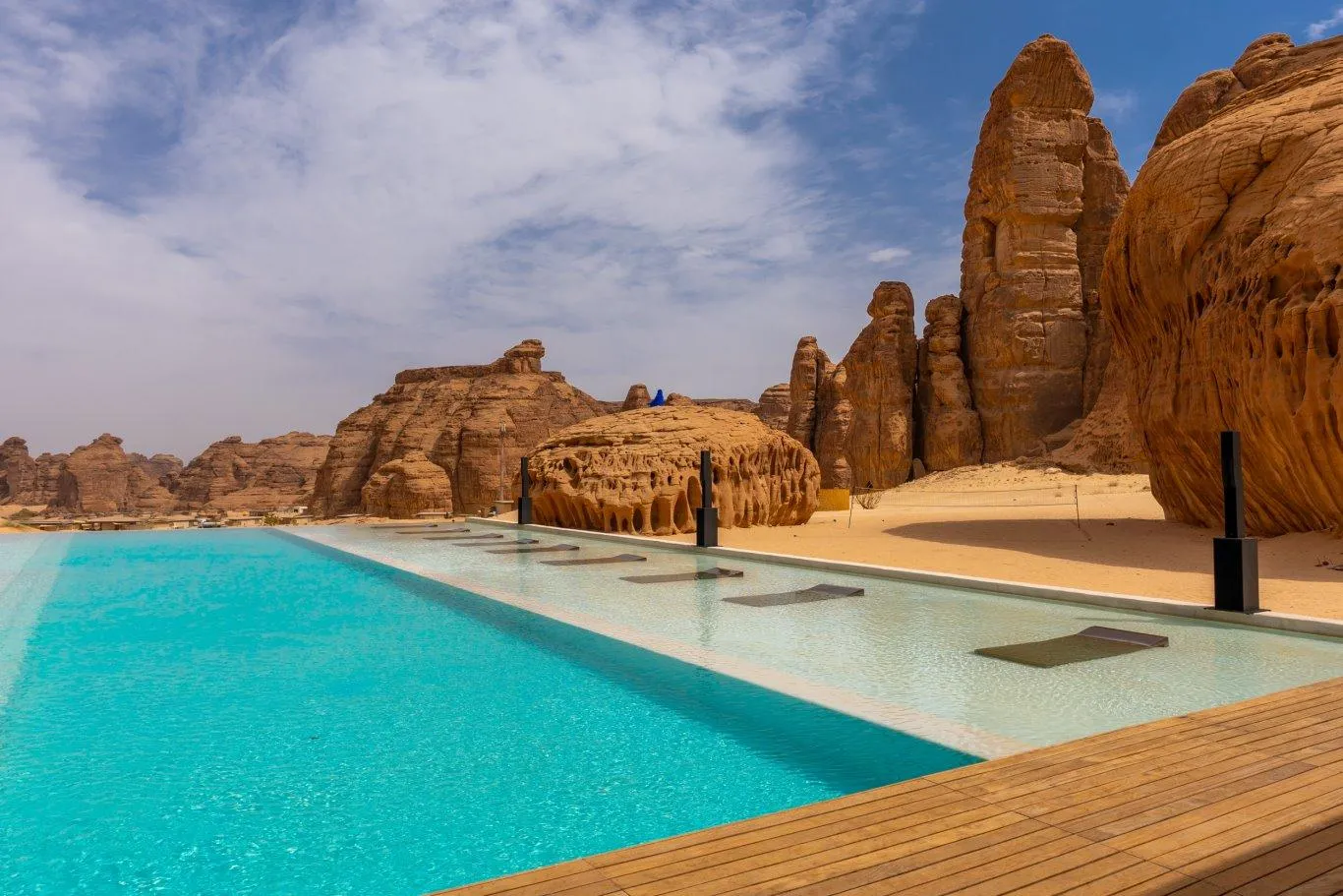 Luxury resort stay in AlUla sandstone rocks